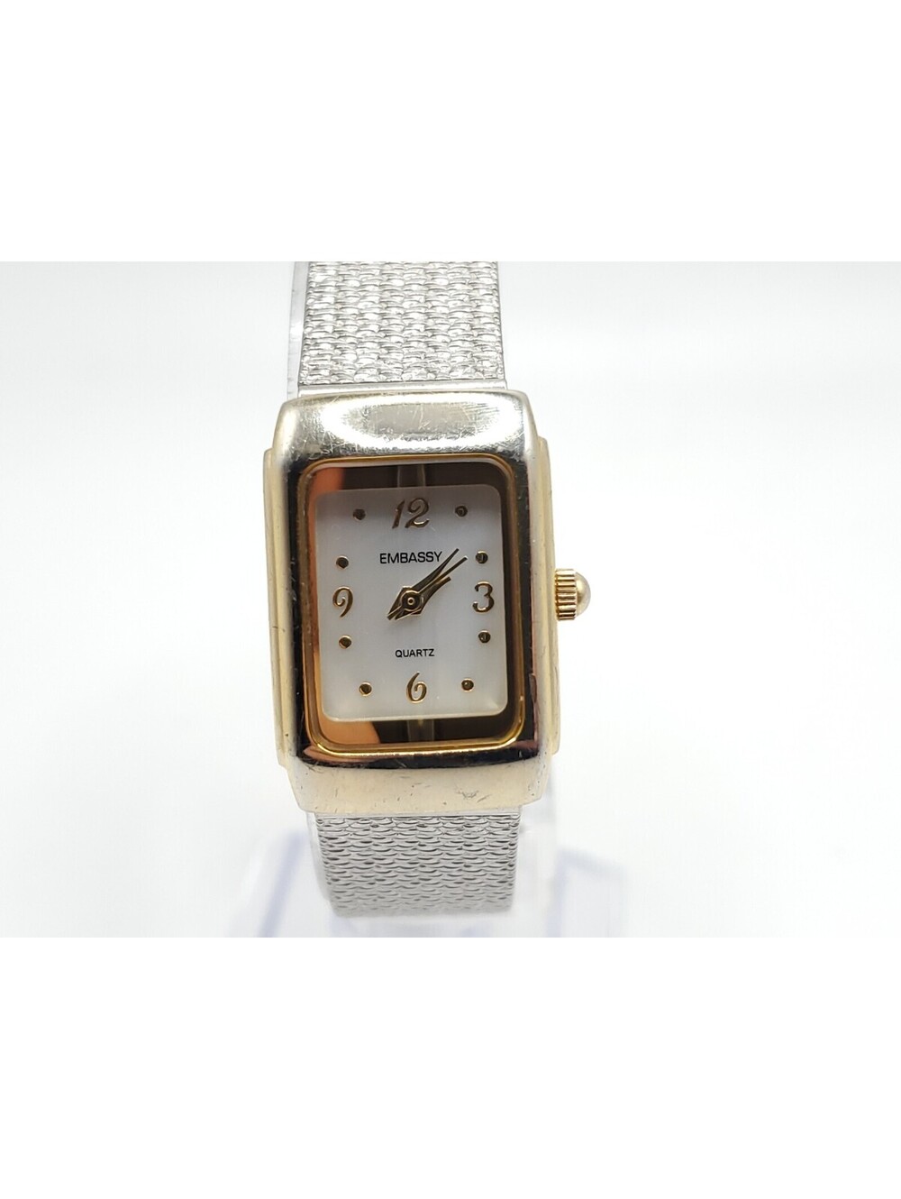 Embassy Quartz Womens Watch New Battery Two-Tone 18mm